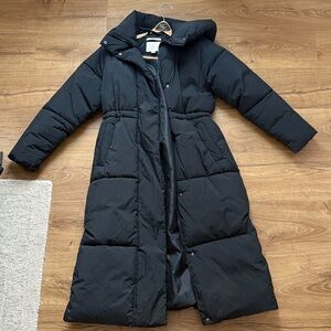 a new day EUC Women's Black duvet long Puffer Coat S